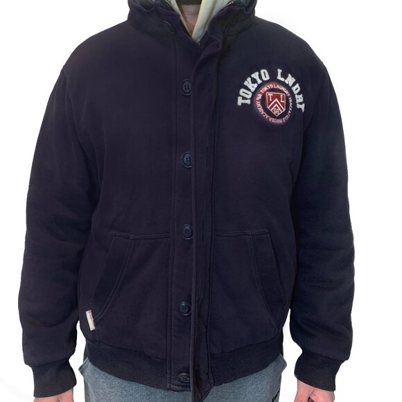 Tokyo Laundry “Willow Spring” Men’s Lined Bomber Jacket in Navy Blue Size XXL - Picture 1 of 9